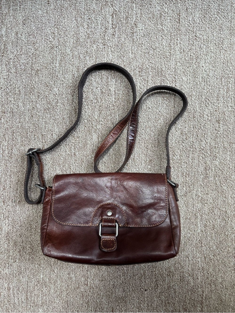 Jack Georges Brown Leather Crossbody